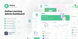 E-Study – Online Learning Dashboard Figma