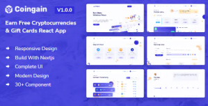 CoinGain – Earn Free CS:GO Skins, Cryptocurrencies & Gift Cards React App