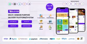 Glover – Grocery, Food, Pharmacy Courier  Service Provider + Backend + Driver  Vendor app