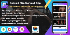 Android Men Workout at Home – Men Fitness App (lose Weight, arm workout, chest workout, abs workout)