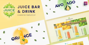 Juice Bar  Drink Elementor Template Kit