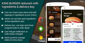 KING BURGER restaurant with Ingredients  delivery boy full android