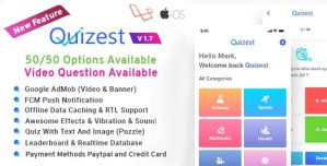 Quizest – Complete Quiz Solutions With Android App And Interactive Admin Panel