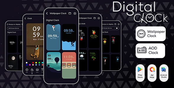 Digital Clock LWP - Digital Clock AOD - Always On Display - Live Wallpaper - Best Clock On Display