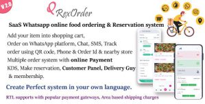 QrexOrder – Restaurant QR Menu – WhatsApp Ordering  Reservation SaaS Platform [Extended License]