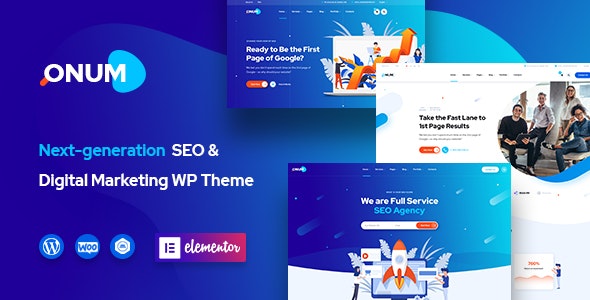 Onum - SEO  Marketing Elementor WordPress Theme