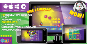 Among Run – HTML5 game, Construct 3 (.c3p) + mobile, sharings, shop, AdMob possible