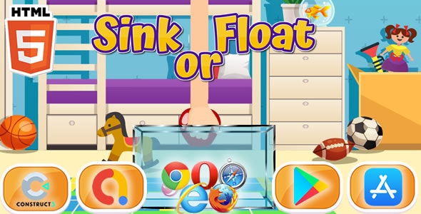 Sink or Float - Mobile and HTML5 Game (C3) - Construct 3