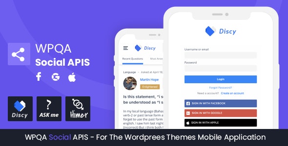 WPQA Social Login APIs - Addon For The WordPress Themes