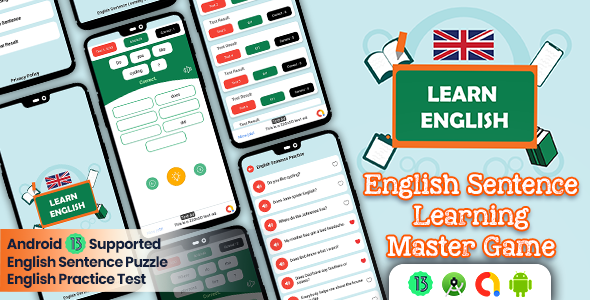 Learn English Sentence Master Game | English Sentence Learning Game | English Test Practices