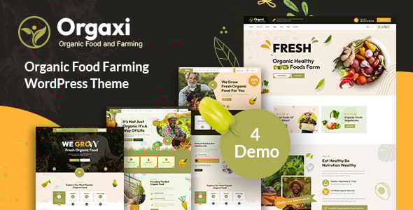 Orgaxi - Organic food and fram WordPress Theme