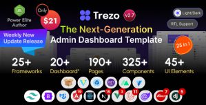 Trezo – Tailwind, Bootstrap, Material, React, Angular, Vue, Laravel ASP.net Admin Dashboard Template