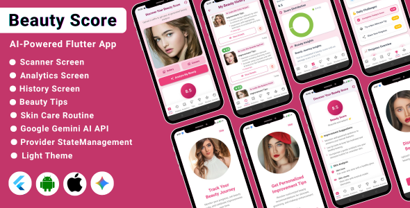 AI-Powered Beauty Score Analyzer Flutter App | Skin Care App