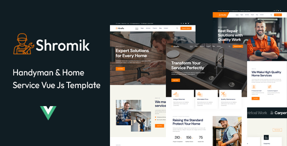 Shromik | Handyman Home Repair Service Vue Js Template