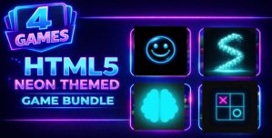 HTML5 GAME BUNDLE – Neon Themed game pack