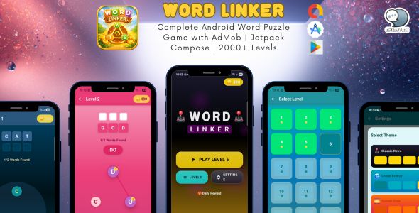 WordLinker - Complete Android Word Puzzle Game with AdMob | Jetpack Compose | 2000+ Levels