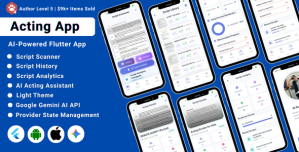 AI-Powered Acting Flutter App | Performance Practice  Script Analysis