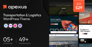 Apexus – Transportation  Logistics WordPress Theme
