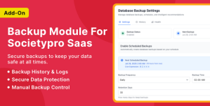 Backup Module for SocietyPro Saas