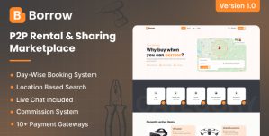 Borrow – P2P Rental  Sharing Marketplace