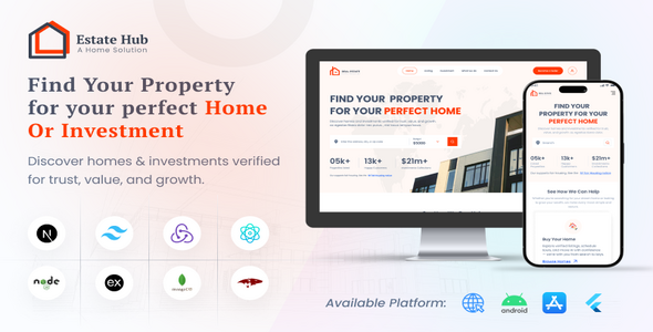 Estate Hub – Real Estate Management System with Property Listing  Investment Platform