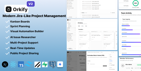 Orkify – AI Modern Project Management SaaS | Jira-Like App with Kanban, Sprints  Supabase (Next.js)